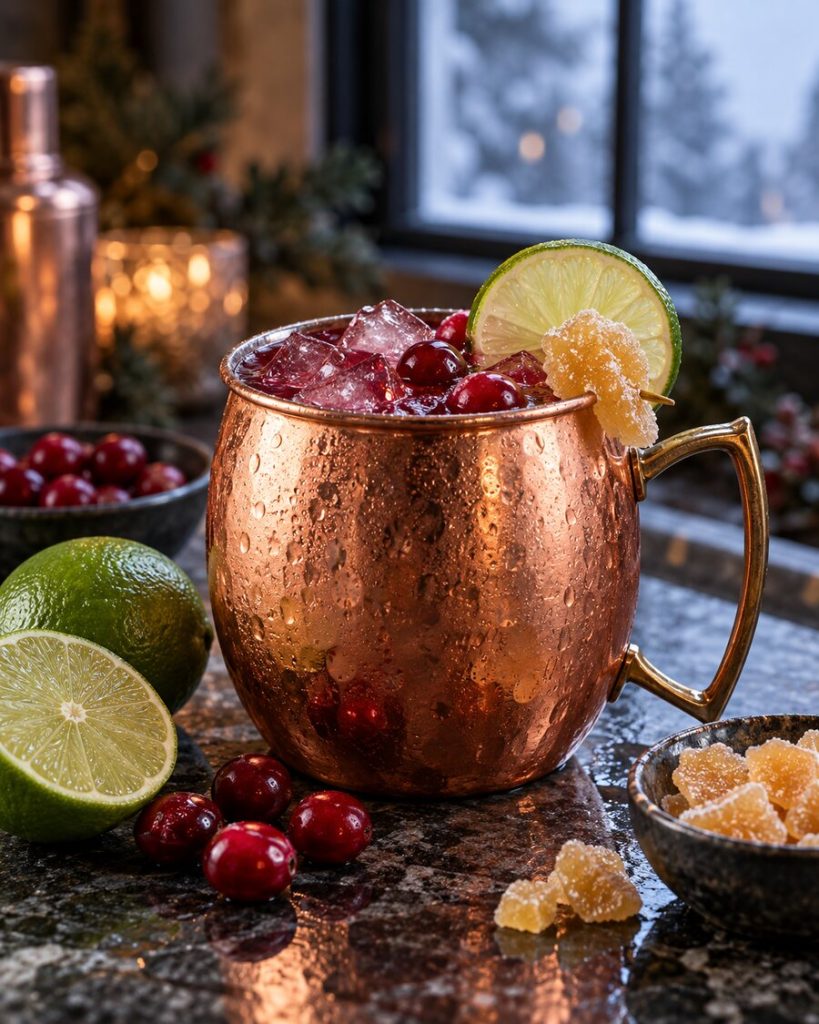 Cranberry-Lime Ginger Mule