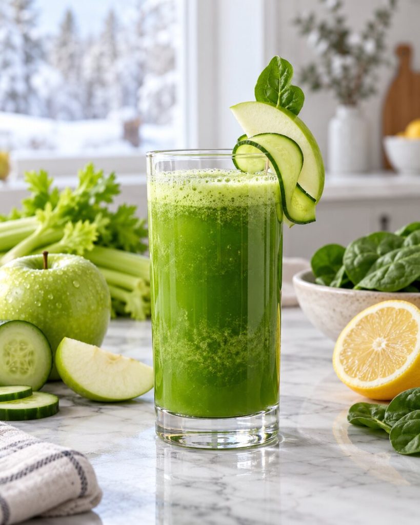 Crisp Apple-Celery-Cucumber Green Juice