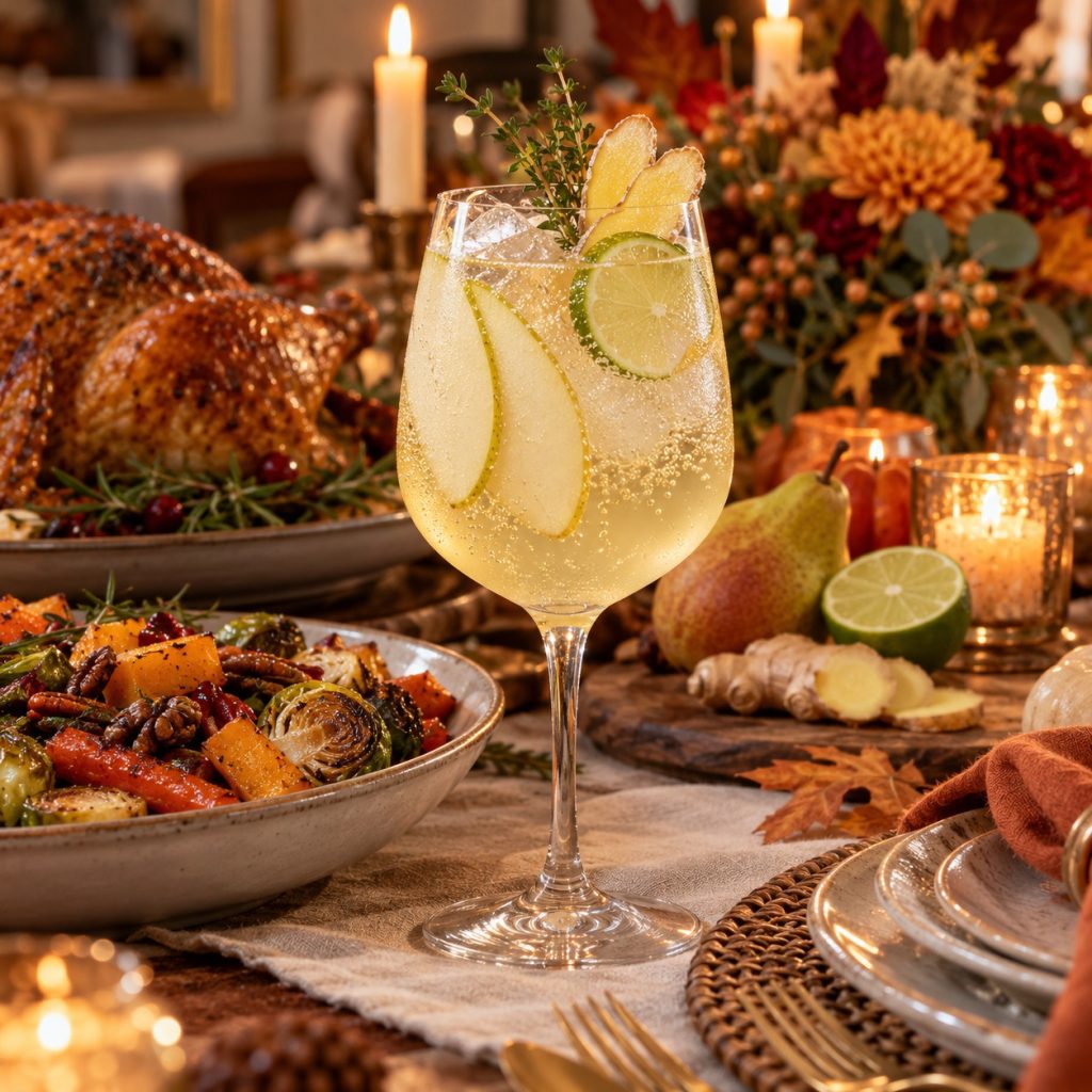 Pear Ginger-Lime Spritz