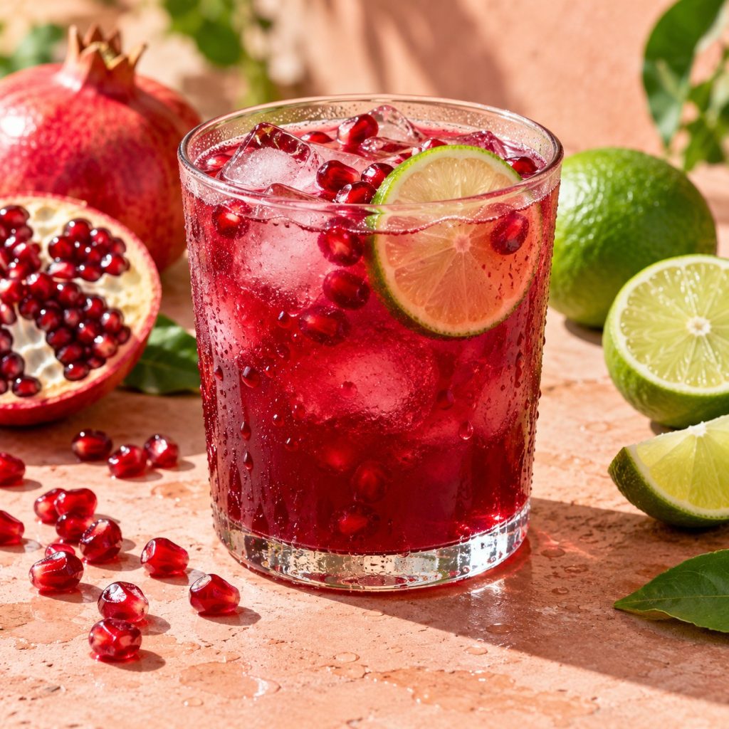 Pomegranate Lime Agua Fresca