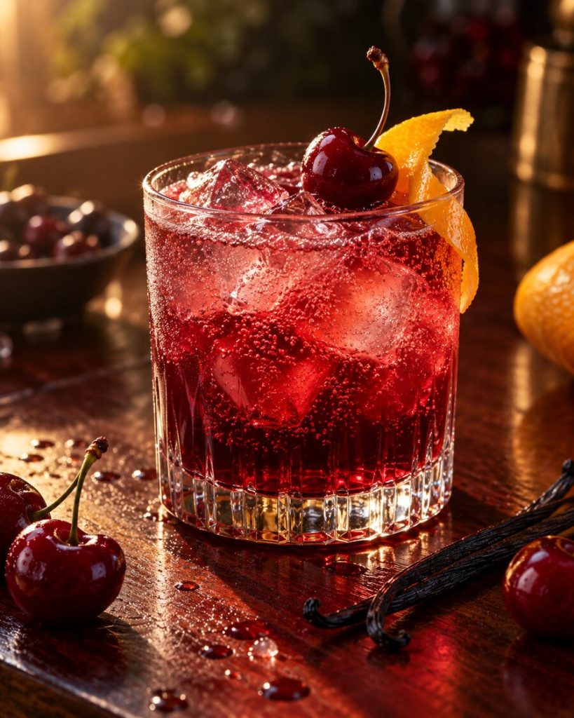 Tart Cherry-Vanilla Fizz